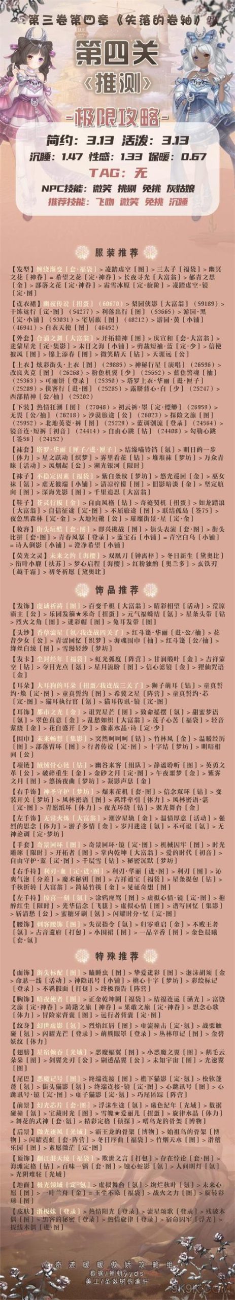 奇迹暖暖15-3怎么搭配？详细通关攻略看这里！