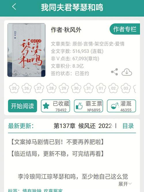 琴瑟小说完结版哪里看？完整版资源分享