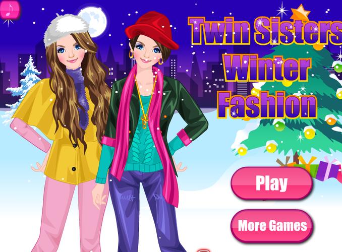 姐妹花游戏介绍：冬季时装主题装扮游戏
